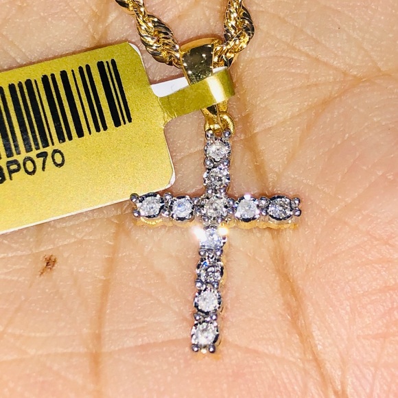 10k Solid Gold REAL Diamonds NOT CZ NOT PLATED WOW - Picture 5 of 9